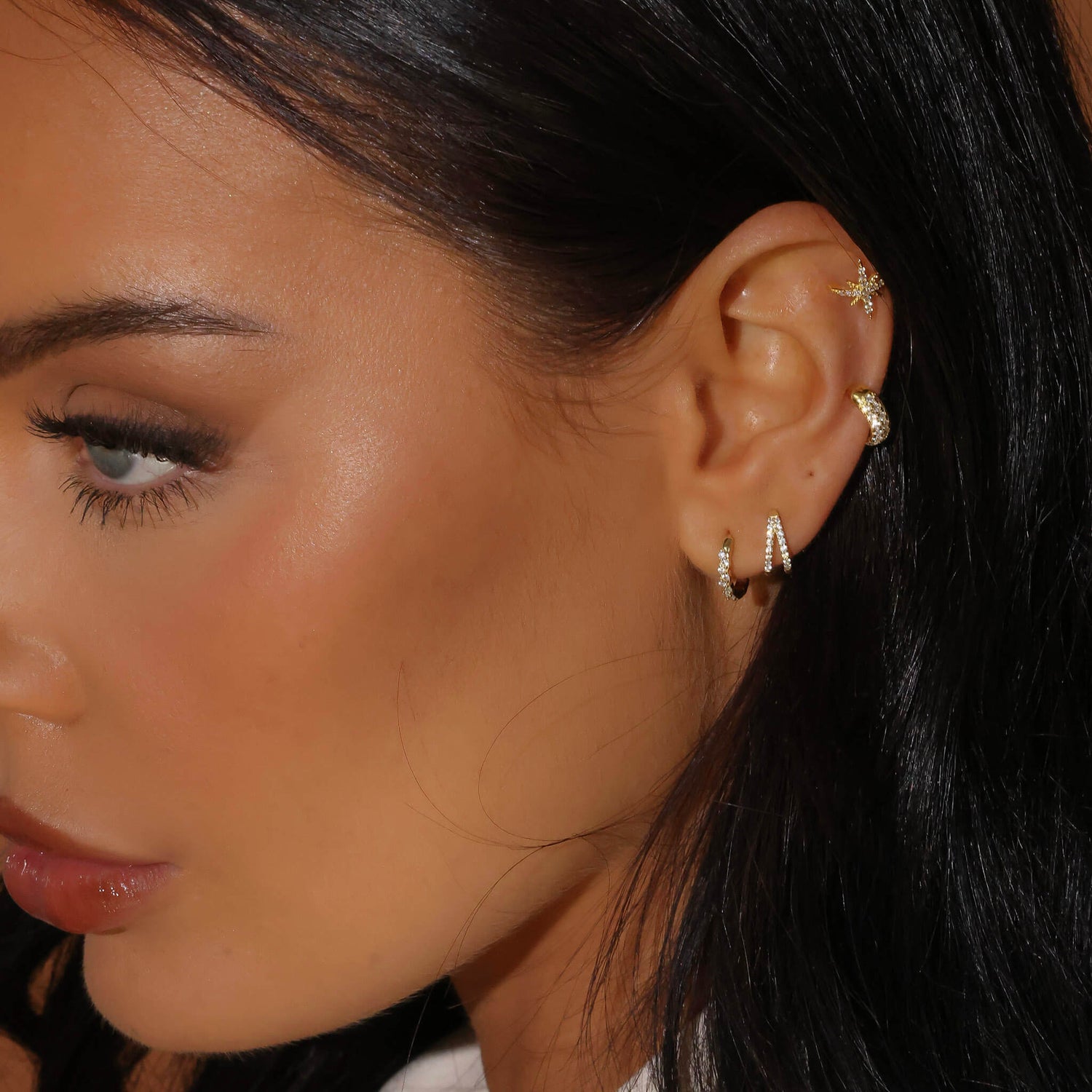 Lori CZ Huggie Earrings