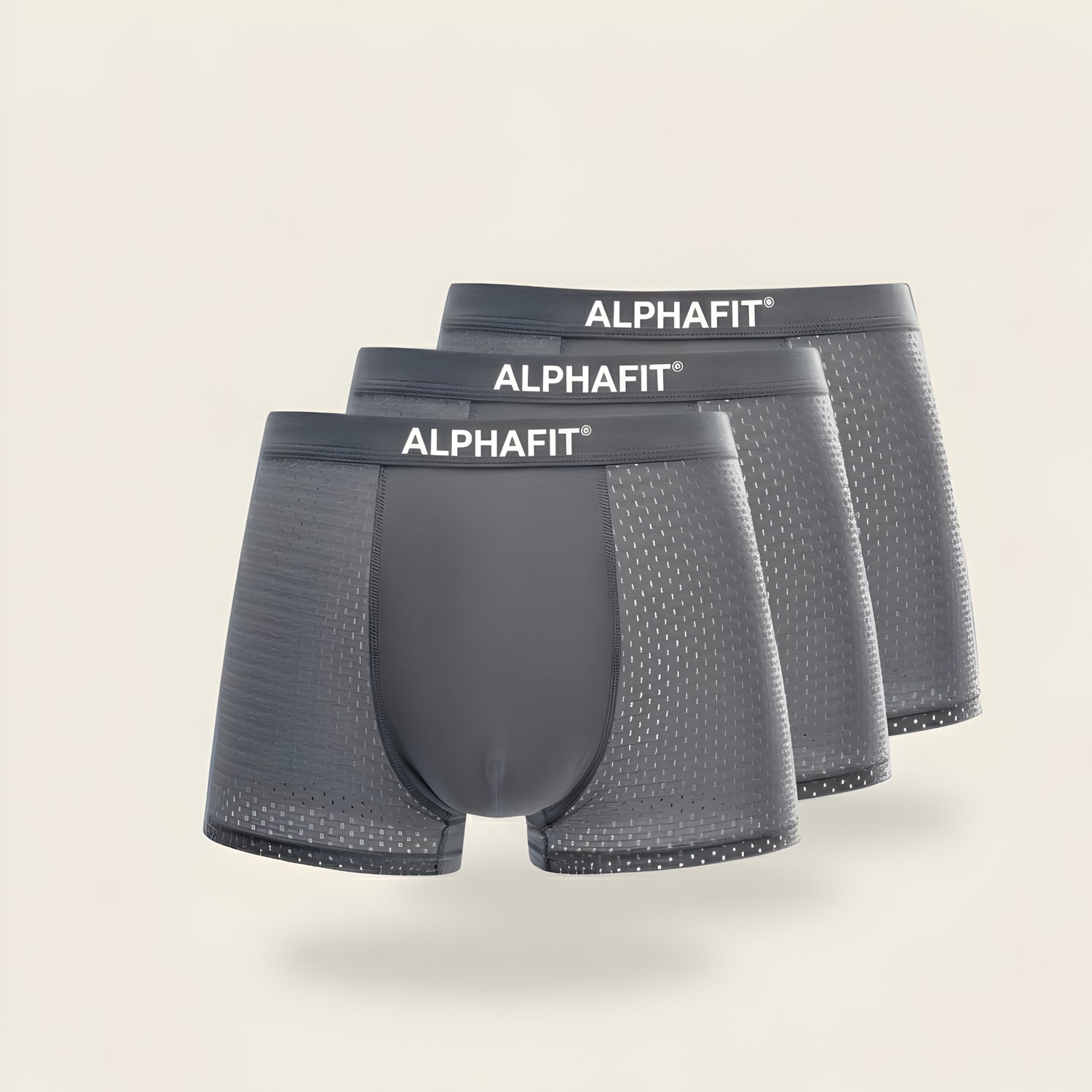 ALPHAFIT® Bamboo Boxers 3-Pack Grey