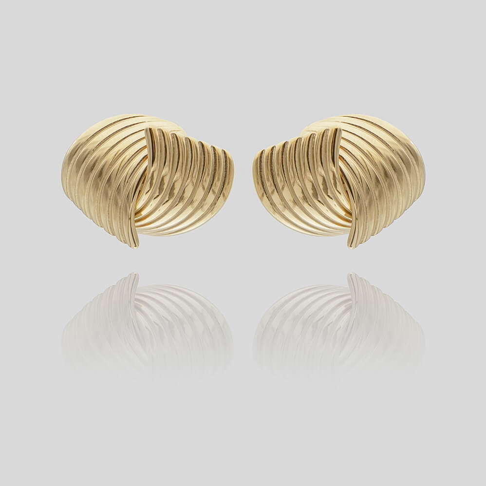 Amaya Fluted Fan Earrings