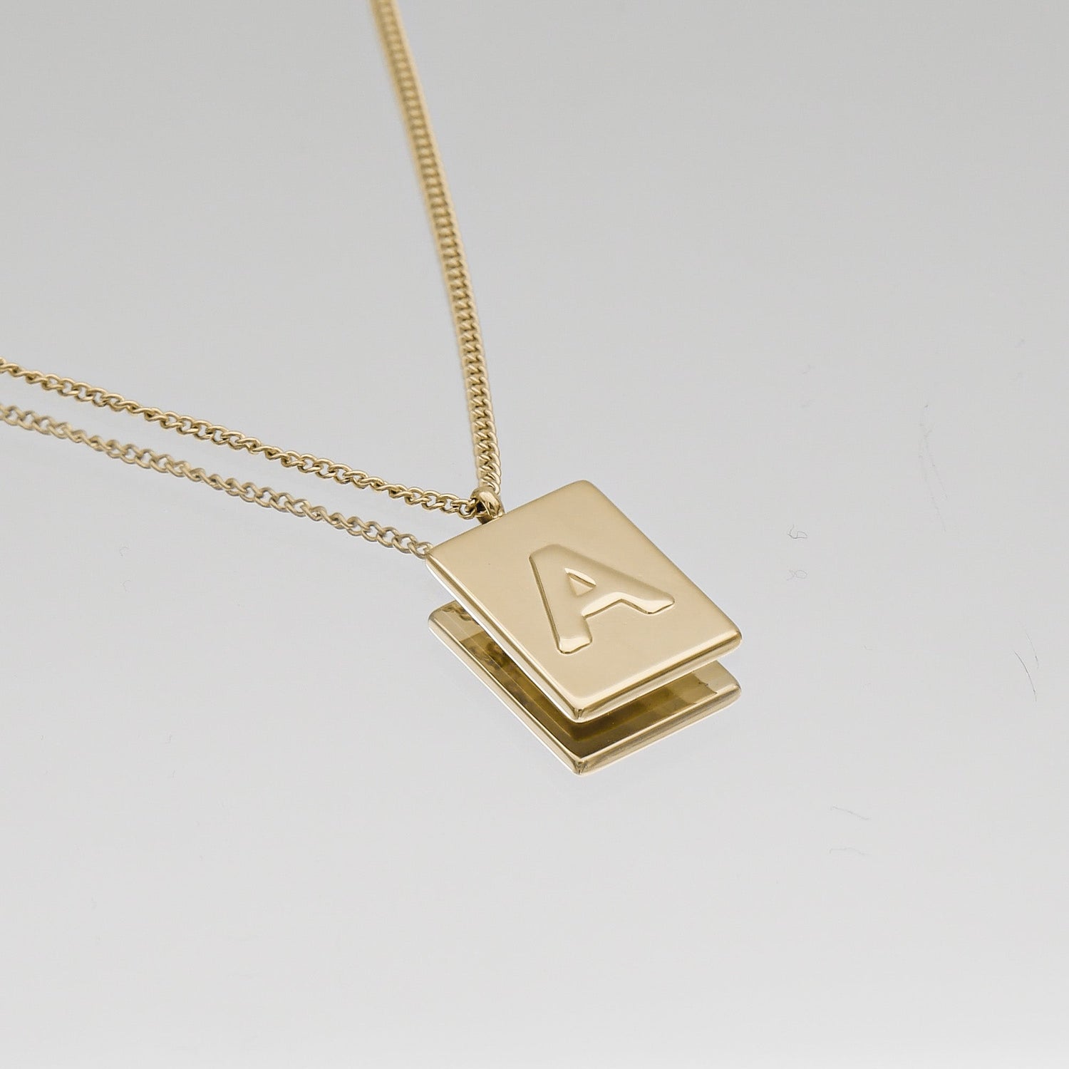 Athena Initial Tablet Necklace