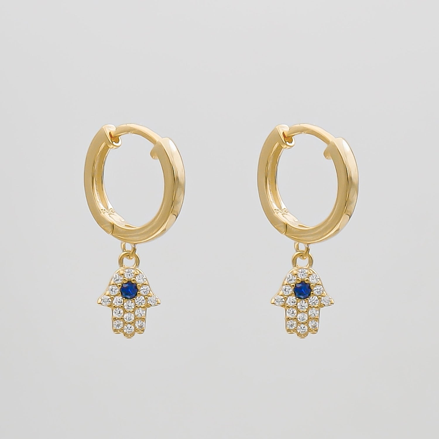 Hand of Hamsa Huggie Earrings