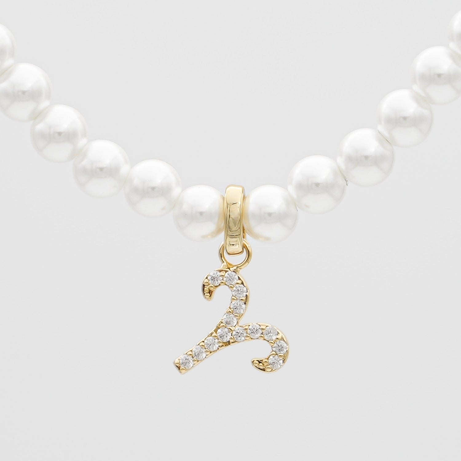 Pave Pearl Zodiac Necklace