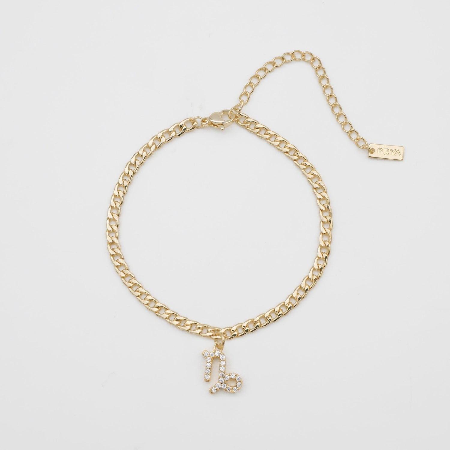 Pave Zodiac Symbol Anklet