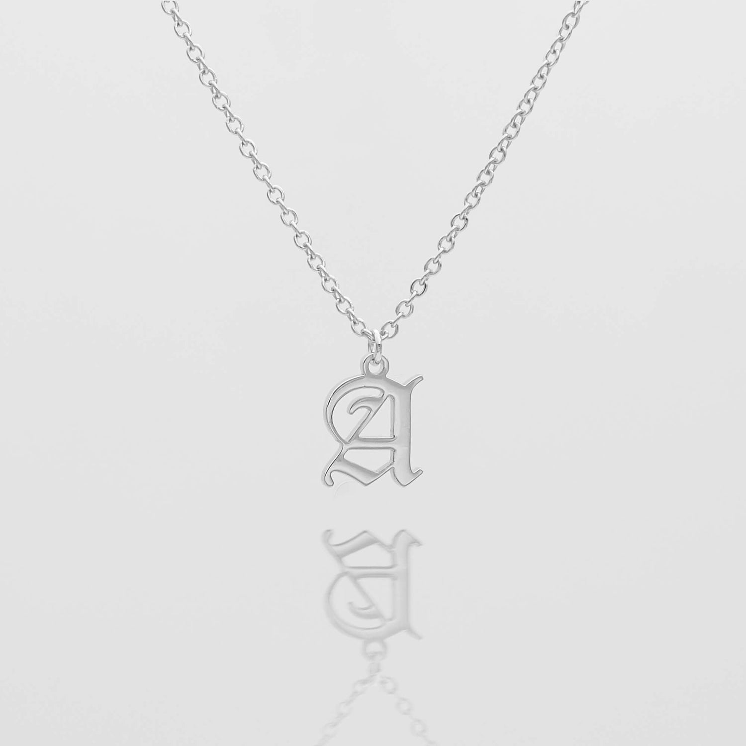 Old English Initial Necklace