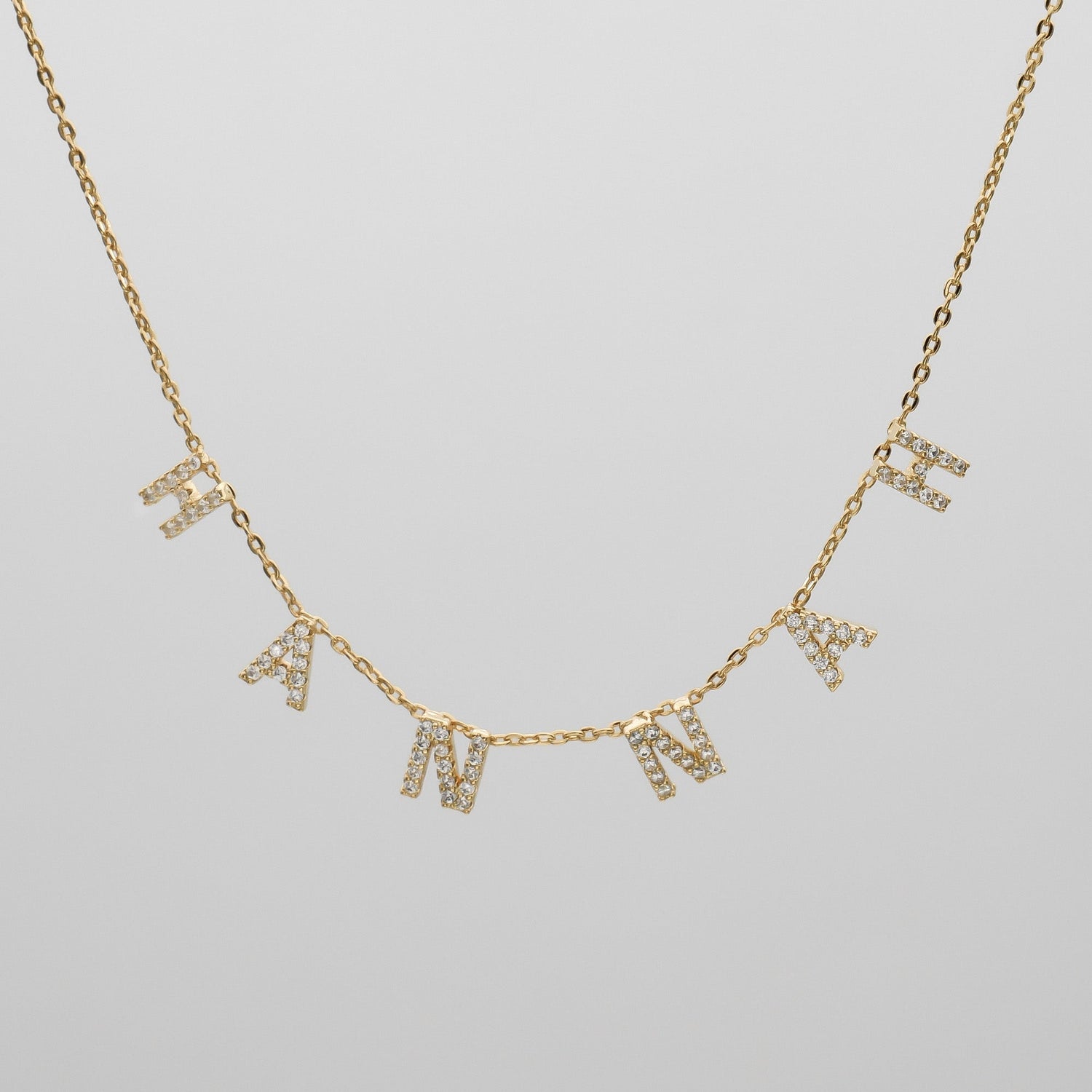 Maia Pavé Custom Name Necklace