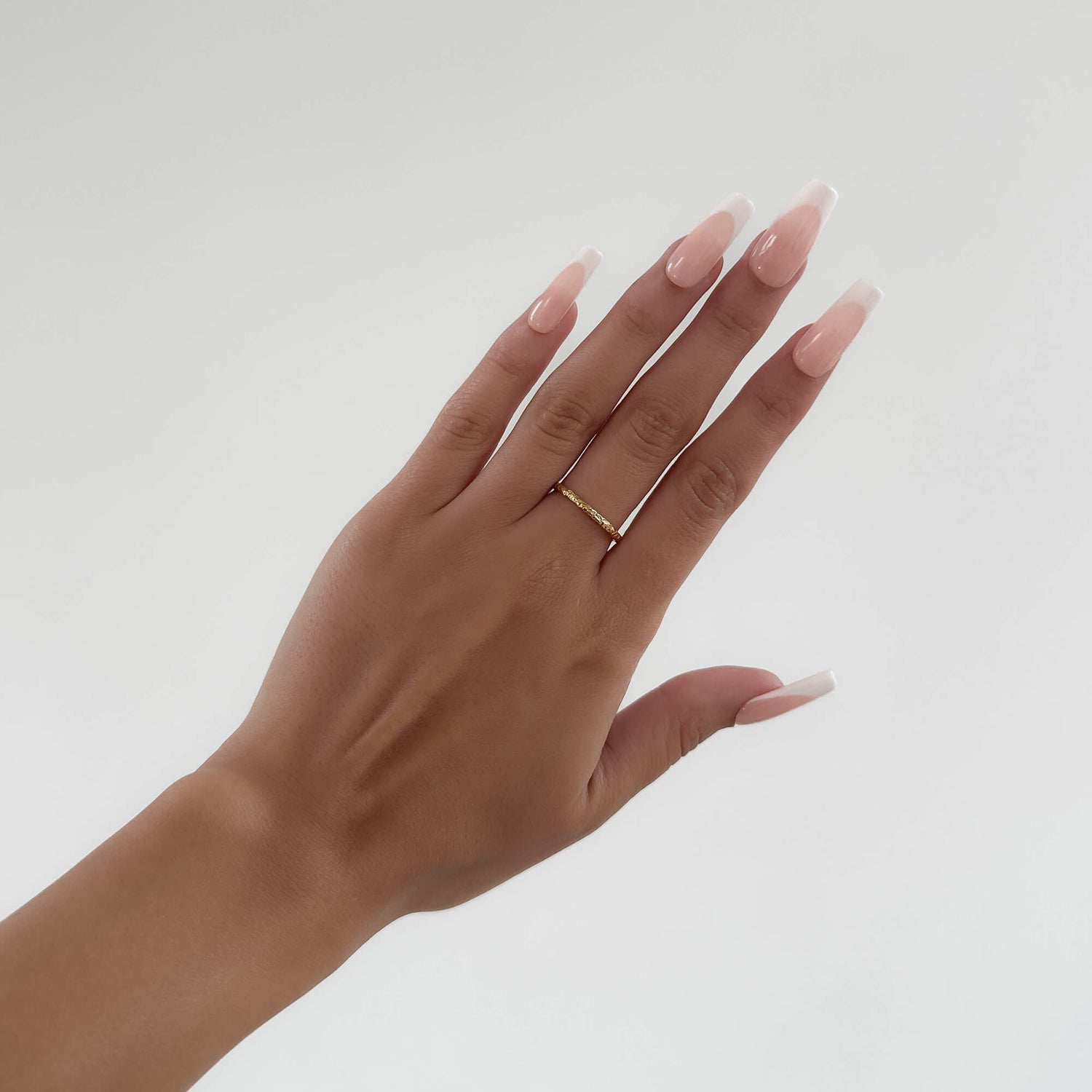 Luiza Hammered Band Ring