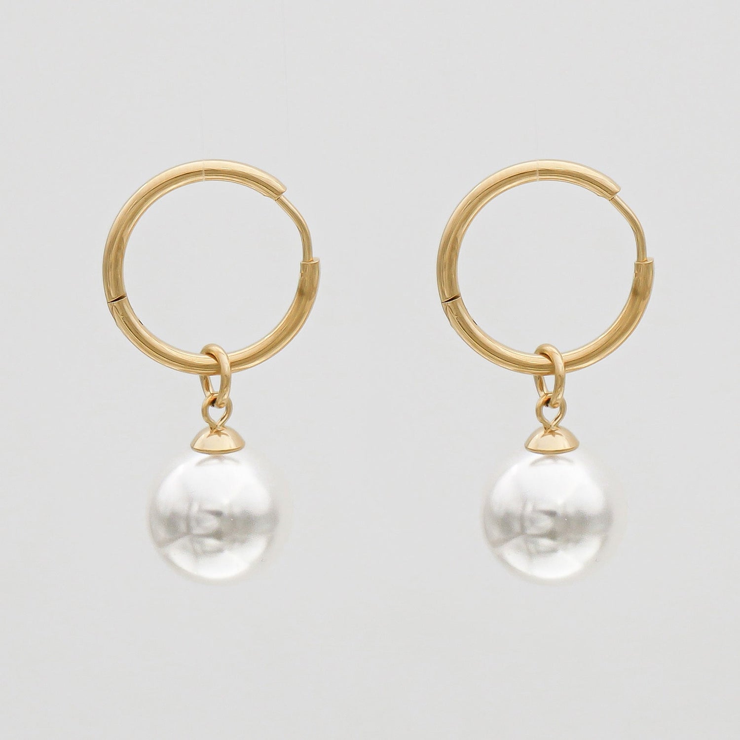 Phoebe Pearl Hoop Earrings