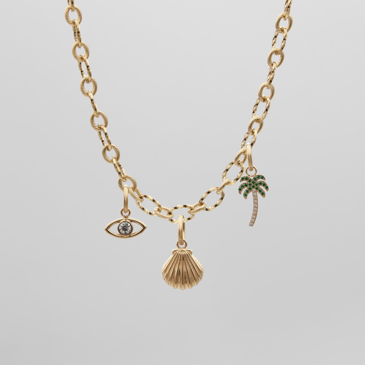 Tropical Gold Charm Necklace