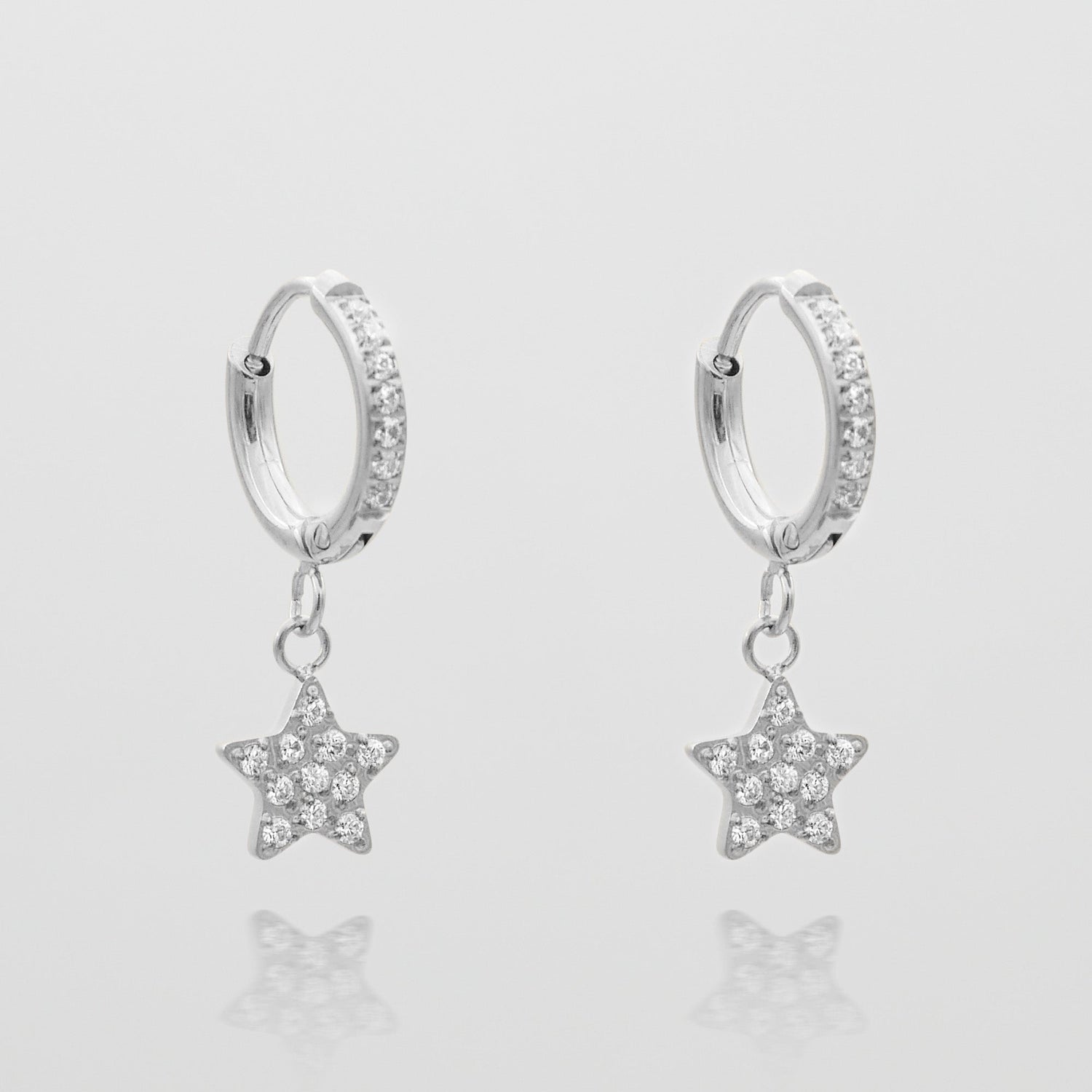 Seren Star Huggie Earrings