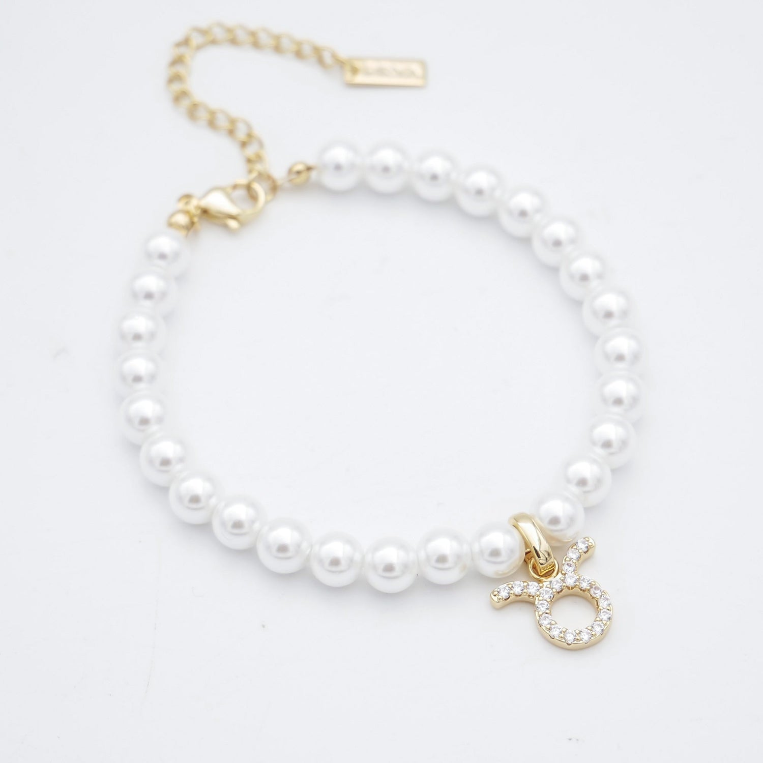 Pave Pearl Zodiac Anklet