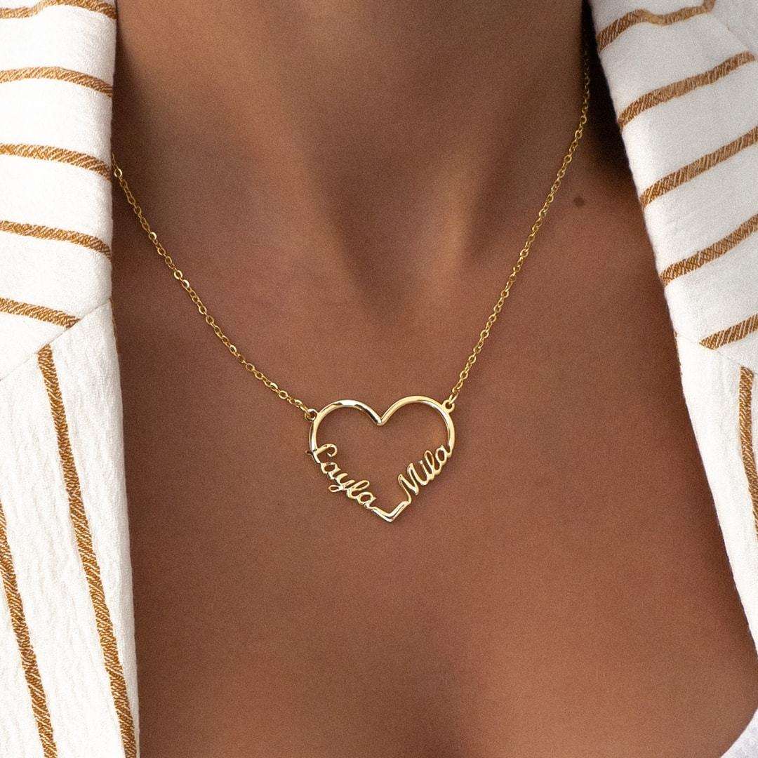 Heart Double Name Necklace